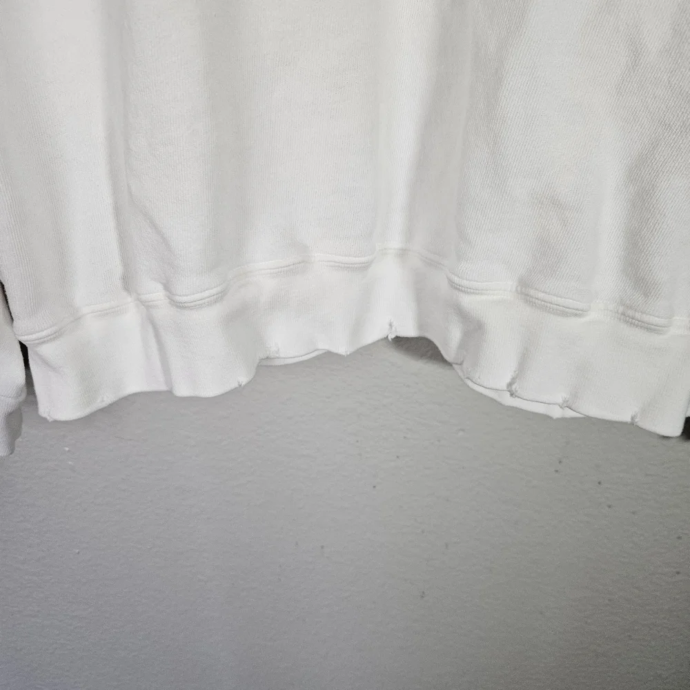 I.S.M.B.S. Essential White Sweatshirt Hand Embroidered Tahoe Size M/L - Picture 11 of 14
